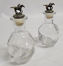 Blanton's Bourbon Miniature Glass Bottles With Stoppers Set Of 2 NEW picture