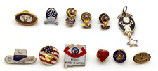 Lot of 12 B.P.O.E Elks Hat Pins Hat Chaplin Donor Knight picture