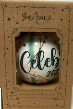Glory Haus Ceramic Celebrate 2021 Sugar Plum Anniversary Christmas Ornament NEW picture