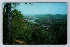 Warren PA-Pennsylvania, Panorama from Washington Park, Vintage c1957 Postcard picture
