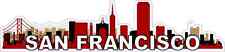 10in x 2.25in Red San Francisco Skyline Sticker Car Truck Vehicle Bumper Decal picture