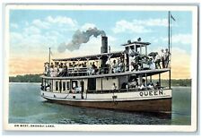 c1930's Steam Boat On West Okoboji Lake Langdon Iowa IA Posted Vintage Postcard picture