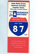 Vintage 1977 ADIRONDACK NORTHWAY NY Interstate 87 Hotels & Motels Pamphlet & Map picture