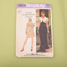 Vintage 1970s Simplicity Stretch Knit Dress Sewing Pattern - 5904 Bust 36 UC FF picture