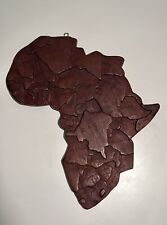 Hand Carved Wooden Map of Africa, quality art picture