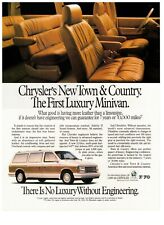 1990 Chrysler Town and Country Luxury Minivan Vintage Print Advertisement picture