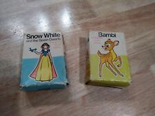 #AI) Vintage Hard To Find Rare Disney Snow White, and Bambi Mini Card Games  picture