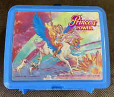 Vintage 1985 Princess of Power She-ra Lunch Box Blue With Thermos Good Condition picture