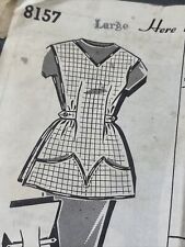 Mail Order Sewing Pattern 8157 Womens Full Apron Smock Size Large 18 20 Punched picture