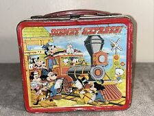Vintage 1979 Disney Express Mickey Mouse Disneyland Metal Lunchbox & Thermos picture