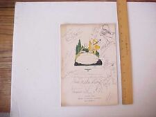1937 ANCHOR LINE TRANSYLVANIA MENU SIGNED BY CAPTAIN CREW SUNK BY GERMANY VG+ picture