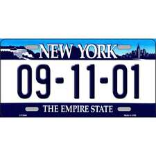9 11 01 New York Novelty Metal Novelty License Plate Tag LP-3544 picture