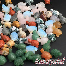 100pc Wholesale Mix Natural Quartz Crystal Turtle Carved Mini Crystal Skull Gift picture