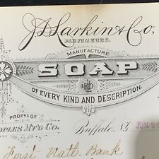 Billhead Larkin Soap Manufacturing Buffalo New York 1882 Super Graphics picture