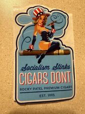 Rocky Patel STICKER . socialism stinks, cigars don't.  picture