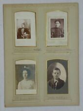 CDV Photos Lot Poughkeepsie, NY Named Family 1800s 4 Card Vtg C.H Gallup Antique picture