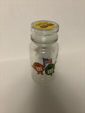 Vintage 1984 Olympics L.A. M&M's Candy Glass Jar Canister & Lid picture