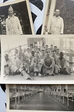 Military WWI Era U.S. Army Hospital Patients Soldiers & Beds 4 Vintage Photos picture