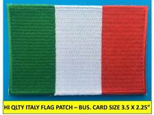 ITALY ITALIAN FLAG PATCH IRON-ON SEW-ON EMBROIDERED APPLIQUE(3½ x 2¼”)- HI QLTY picture