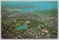 Aerial View Seattle WA Volunteer Park Art Museum Lake Houses 6x4 Postcard C17 picture