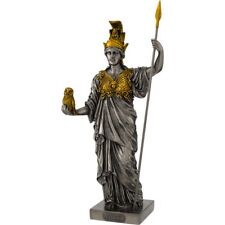 Athena Goddess of Wisdom with Spear Owl Greek Mythology Statue 14.25