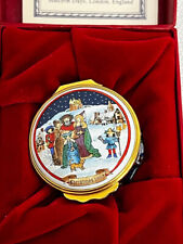 beautiful Halcyon Days Enamels COA box The 1993 Christmas Box trinket picture