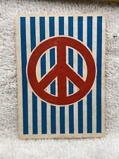 1960s Authentic Peace Sign Decal Unknown Brand Vtg picture