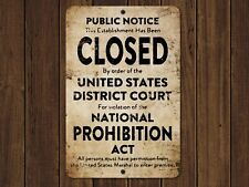Prohibition Bar Sign - Vintage Retro Pub Reproduction 12