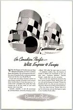 PRINT AD 1947 Canadian Pacific White Empress of Canada to Europe 6.75 x 10 picture