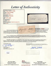 CALVIN COOLIDGE Former President Auto Signed Autograph Signature Cut JSA LOA picture