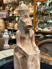 RARE ANCIENT EGYPTIAN ANTIQUITIES EGYPTIAN Statue Of Sekhmet Goddess Egyptian BC picture