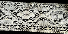 8 yds Vintage 5¾”-Wide Hand Made Linen Bobbin Lace Trim New  VV372 picture