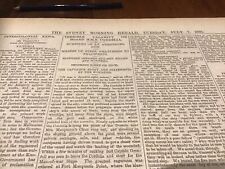 Original 1891 Old Newspaper Hms Cordelia Ship Tragedy Sydney V Parramatta Rugby picture