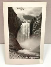 Lower Yellowstone Falls RPPC Souvenir Postcard Unposted 308 Ft Scenic View picture