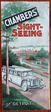 Vintage 1920s Detroit Michigan MI Vintage Travel Brochure Chambers Sight-Seeing picture
