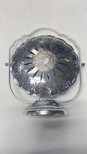 🔆 1950s Beautiful Silver Metal 3-Fold Ornate Serving Tray *Works Perfectly* picture