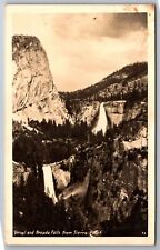 Postcard RPPC Vernal & Nevada Falls from Sierra Point Yosemite National Park G 3 picture