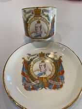 Queen Victoria Cup and Saucer, 1837-1897.  Great colors and condition. picture