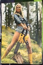 Vintage Partner Chainsaw Cardboard Poster- 1960’s/70’s, 24.5” X 36.5”, Very Nice picture