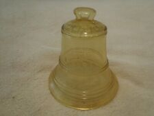 ANTIQUE GLASS CANDY CONTAINER - LIBERTY BELL COIN BANK (A & E 87) picture