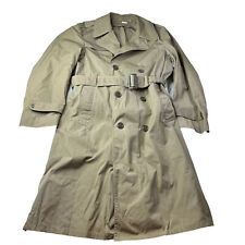 Men's Military Issued Army All Weather Double Breasted Trench Coat Sz 40R Khaki picture