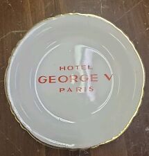 Vintage Ashtray Hotel George V Paris France Porcelain Dish Orchies Luxury Hotel picture