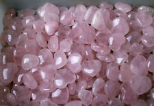 WHOLESALE PRICE 100Pcs Pink Rose Quartz Crystal Polished Love Heart picture