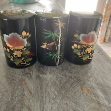 Vintage Set of 3 Tin Canisters Spice Islands Co San Francisco Made In Japan picture