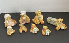 Enesco Priscilla Hillman Adorable Teddy Bear  Figures  (Lot of 8) Vtg picture