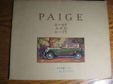 1927 Paige Original Color Brochure Paige Detroit 6-75 & 6-65 Models picture