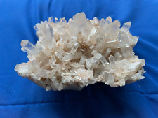 Stunning fine point Quartz Cluster with a soft pink hues -- exceptional picture
