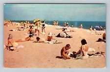 State Beach Park OH-Ohio, General Greetings Headlands, Vintage c1964 Postcard picture