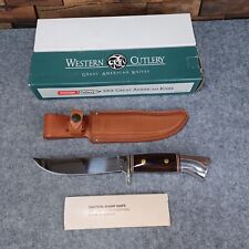 Western Cutlery USA W36 Fixed Blade Hunting Knife w Leather Sheath NIB picture
