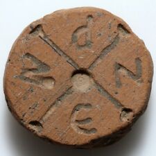 Ancient Byzantine-terracotta weight with monograms-ca 500-1000 AD picture
